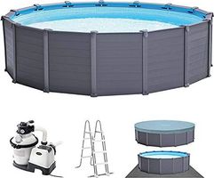 INTEX Schalen Grafitframepool 478x124cm & Sandfilter-NECON!