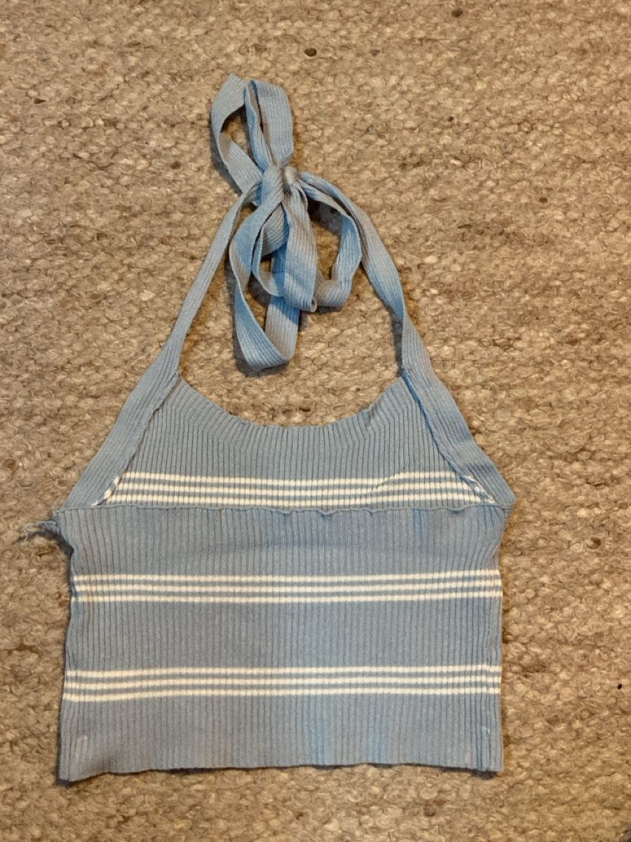 Top: Tanktop, hellblau mit Streifen, Grösse S – Usato da Saanen venduto da mia_vogr 2