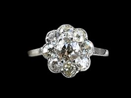 Antiker Art Deco Diamant Ring 0.96ct 950 Platin
