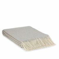 Wolldecke aus Merino-Kaschmir-Mix MILANO – grau
