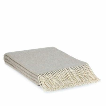 Wolldecke aus Merino-Kaschmir-Mix MILANO – grau