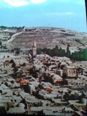 Cartoline postali: OLD JERUSALEM with Mt. Olives 1950er J. – Usato da Schaffhausen venduto da vintageworld 1