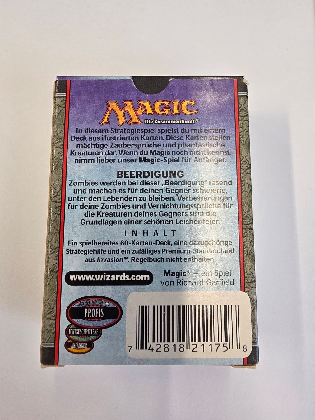 Magic The Gathering Cartes à collectionner: MTG Deck-Box Apokalypse Beerdigungdeck - nur Schachtel – D'occasion à Mörigen par Gadgeteer 1