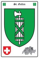 Blechschild-WAPPEN ST. GALLEN