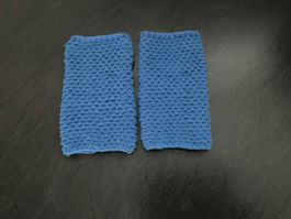 Handgestrickte Pulswärmer Amedisli Blau