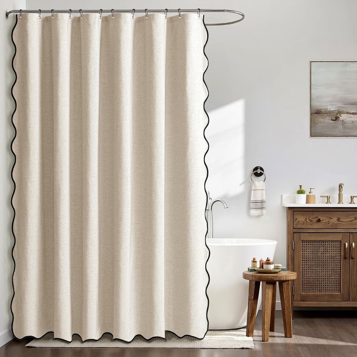 Tende: MIULEE Leinen Duschvorhang 180x200 – Nuovo e nell'imballaggio originale da Solothurn venduto da michelleschmid