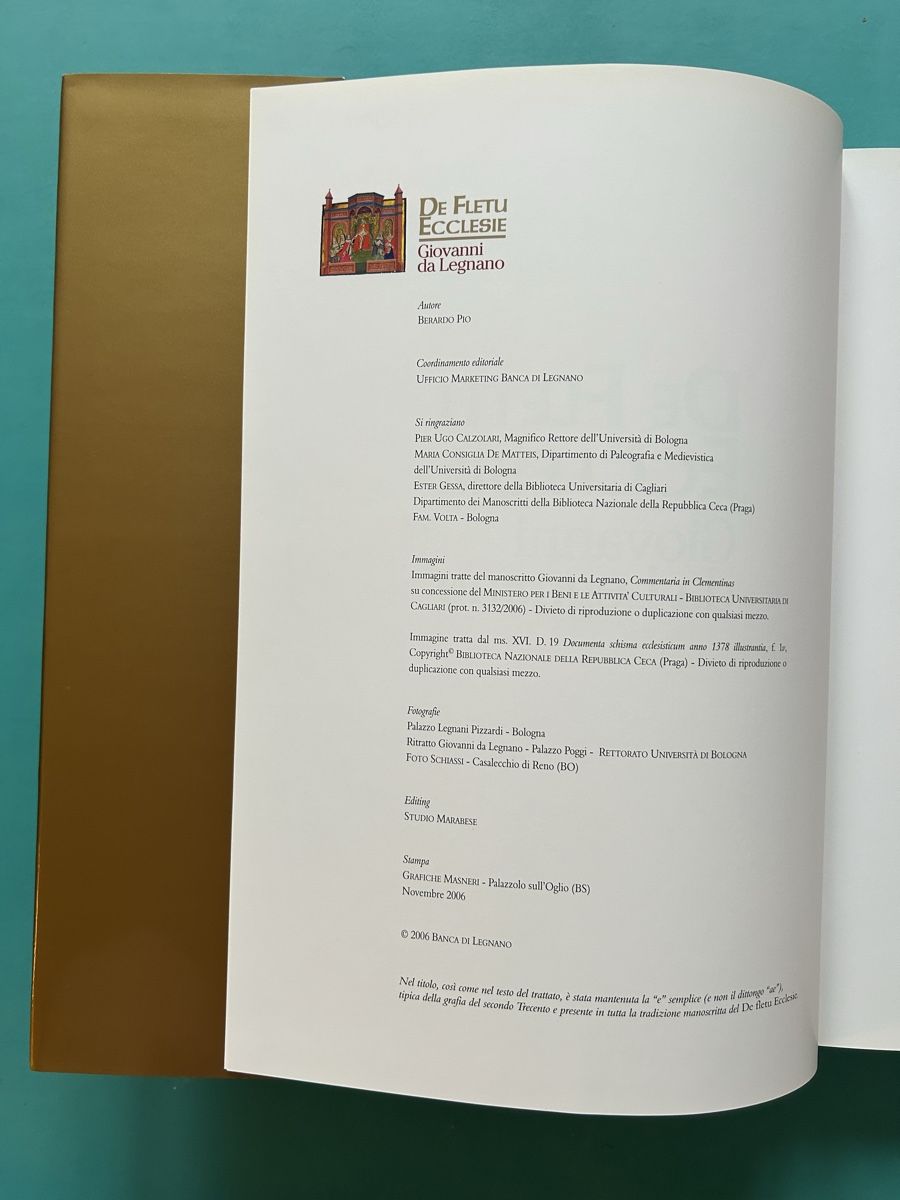 Libri: De Fletu Ecclesie - Giovanni da Legnano – Nuovo (secondo la descrizione) da Himmelried venduto da rasmus67 4