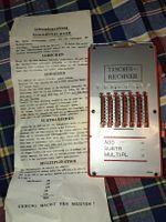 Taschenrechner, Rarität! Vintage Rechenmaschine, Anleitung 