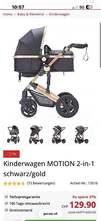 Gonser Poussette: Kinderwagen – D'occasion à Alpnach Dorf par jus_fj6f