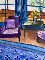 Das blaue Zimmer - Ölgemälde