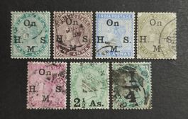 British India ab 1883, Queen Victoria, Ovpt. LoT gestempelt