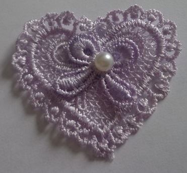 Lampes: Applique Dentelle COEUR VIOLET  6 cm – Neuf avec emballage d'origine à St-Imier par goodber