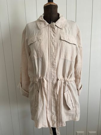 C&A Leinen Jacke hellbeige - Grösse 40