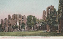 old UK Postcard KENILWORTH CASTLE HENRY VIII's APT  peacock