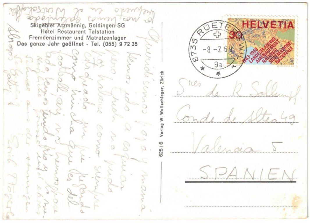 Cartoline postali: Goldingen - Skilift Atzmännig – Usato da Binningen venduto da Mountainrider 1