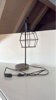 Lampe Metall mit Schalter und Stecker schwarz