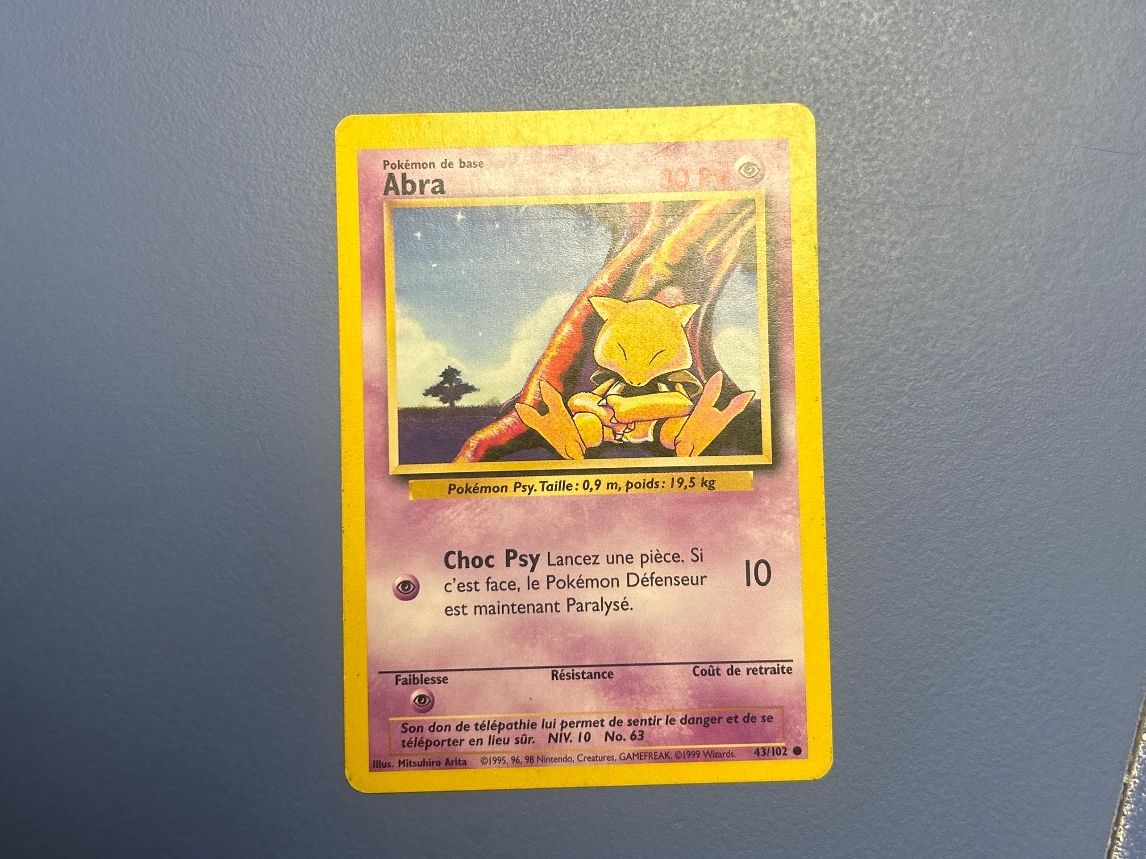 Pokémon Carte collezionabili: Carte Pokémon Abra 43/102 Set de base FR – Usato da Schlieren venduto da happymerchant64