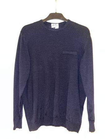 Mac Brouns 85% Wolle 15% Kaschmir Pullover, dunkelblau