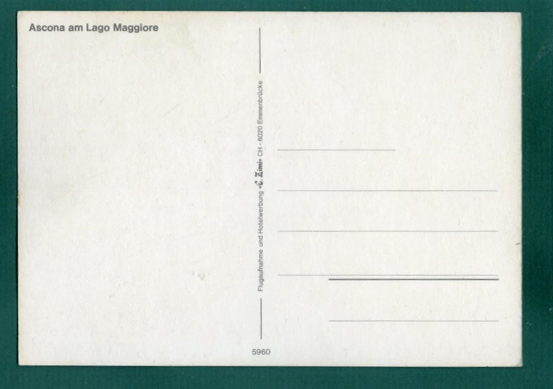 Cartoline postali: Ascona Flugaufnahme, ungelaufen, Grossformat – Usato da Sargans venduto da Hausi1951 1
