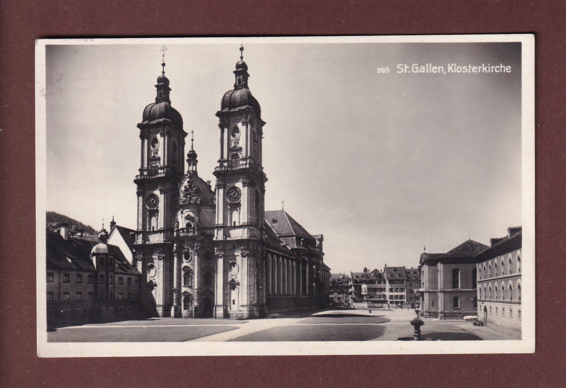 Cartoline postali: ST. GALLEN - Klosterkirche - 1928 – Usato da Pully venduto da nicecards-shop