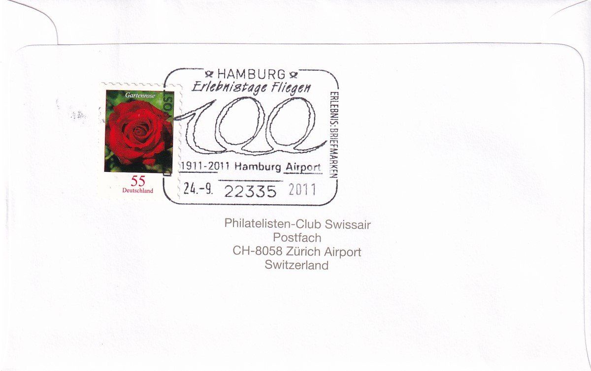Tutti i francobolli: Sonderflug mit Super-Constellation Basel - Hamburg 2011 – Usato da Baar venduto da Asmara111 1