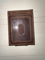 Handgefertigte Vintage Leder-Geldbörse mit Gürtelhalter zu v