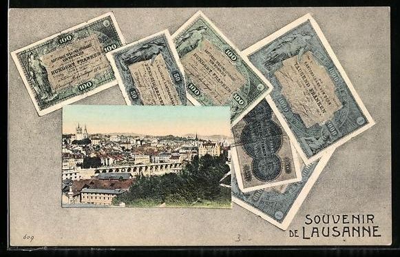 Cartoline postali: Lausanne, Totalansicht aus der Vogelscha – Usato da Berlin venduto da bartko-reher