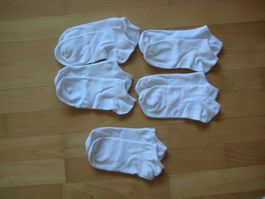 5 Paar Sneakersocken weisss Grösse 35-38