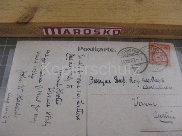 Ansichtskarten: AK Göschenen mit Zug, Gotthardbahn GB, Kleinformat – Gebraucht aus Malters von Marosko 1
