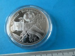 Medaille 40 mm, PP,  Fussball-EM 2008 - Schweiz/Oesterreich