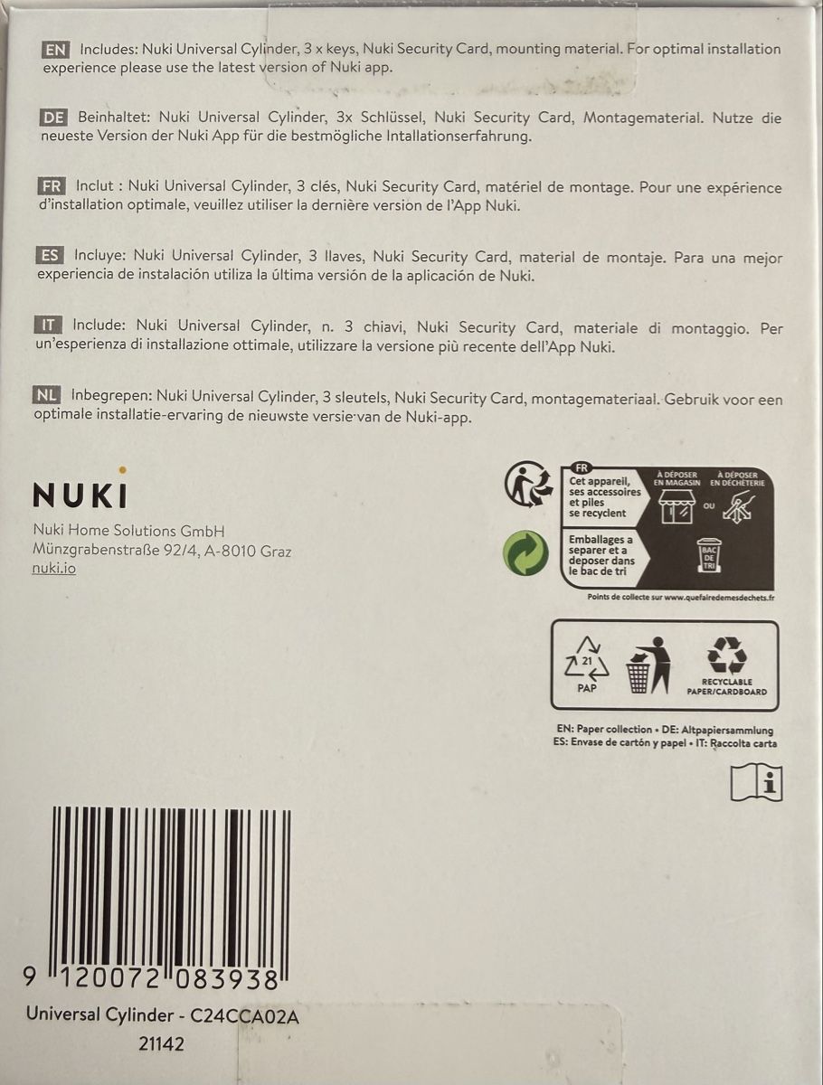 Nuki Lucchetti: Nuki Smart Lock Ultra – Nuovo e nell'imballaggio originale da Rueyres venduto da cto_p9nj 8
