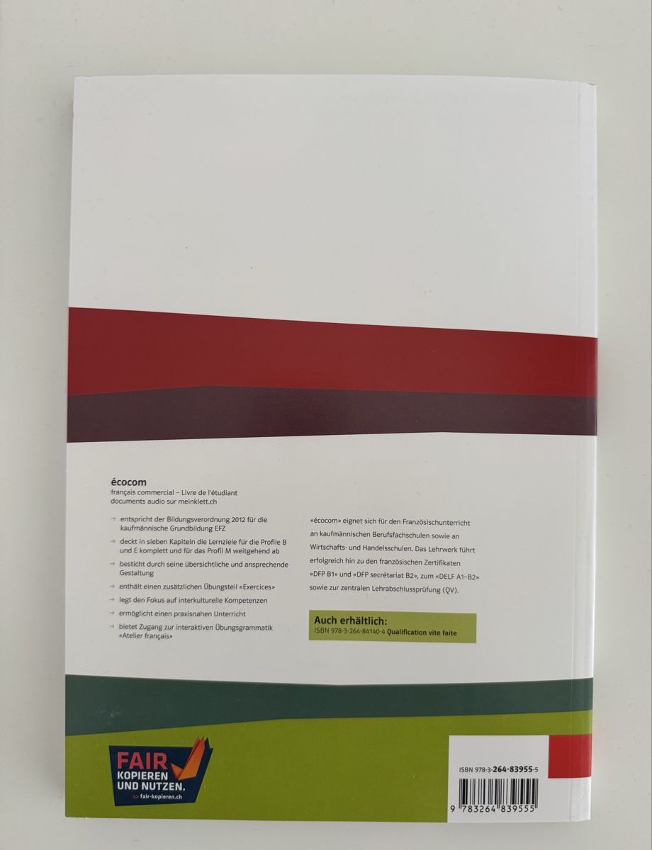 Libri: Ecocom livre de l‘étudiant – Nuovo e nell'imballaggio originale da Basel venduto da XLJ 1