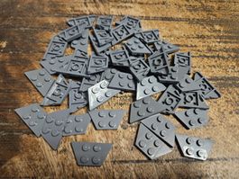 lego 51739 lot de 50 pièces Dark Bluish Gray Wedge, Plate