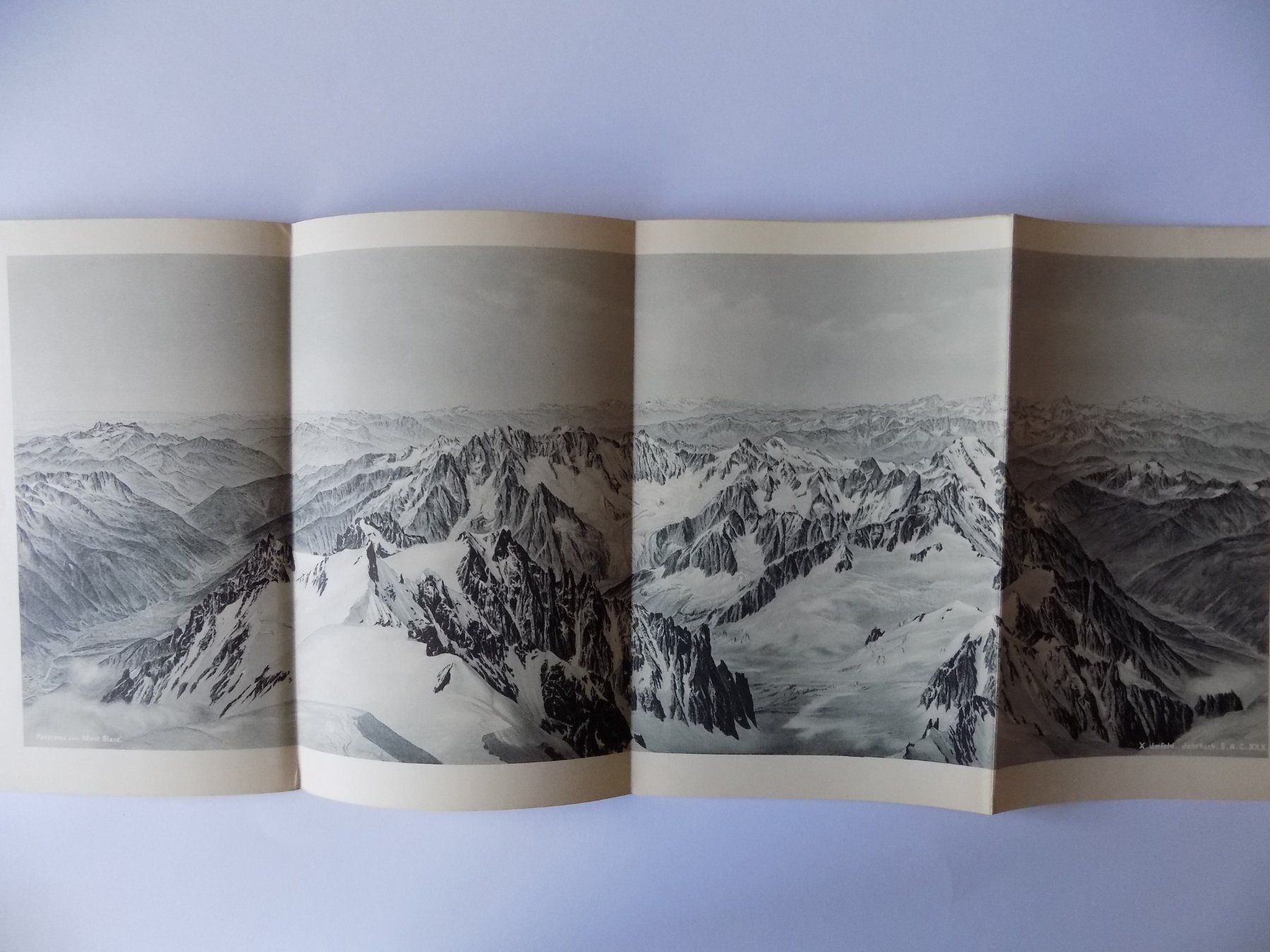 Incisioni: Panorama Mont Blanc mit 4 Karten – Usato da Risch venduto da Antikfee 2