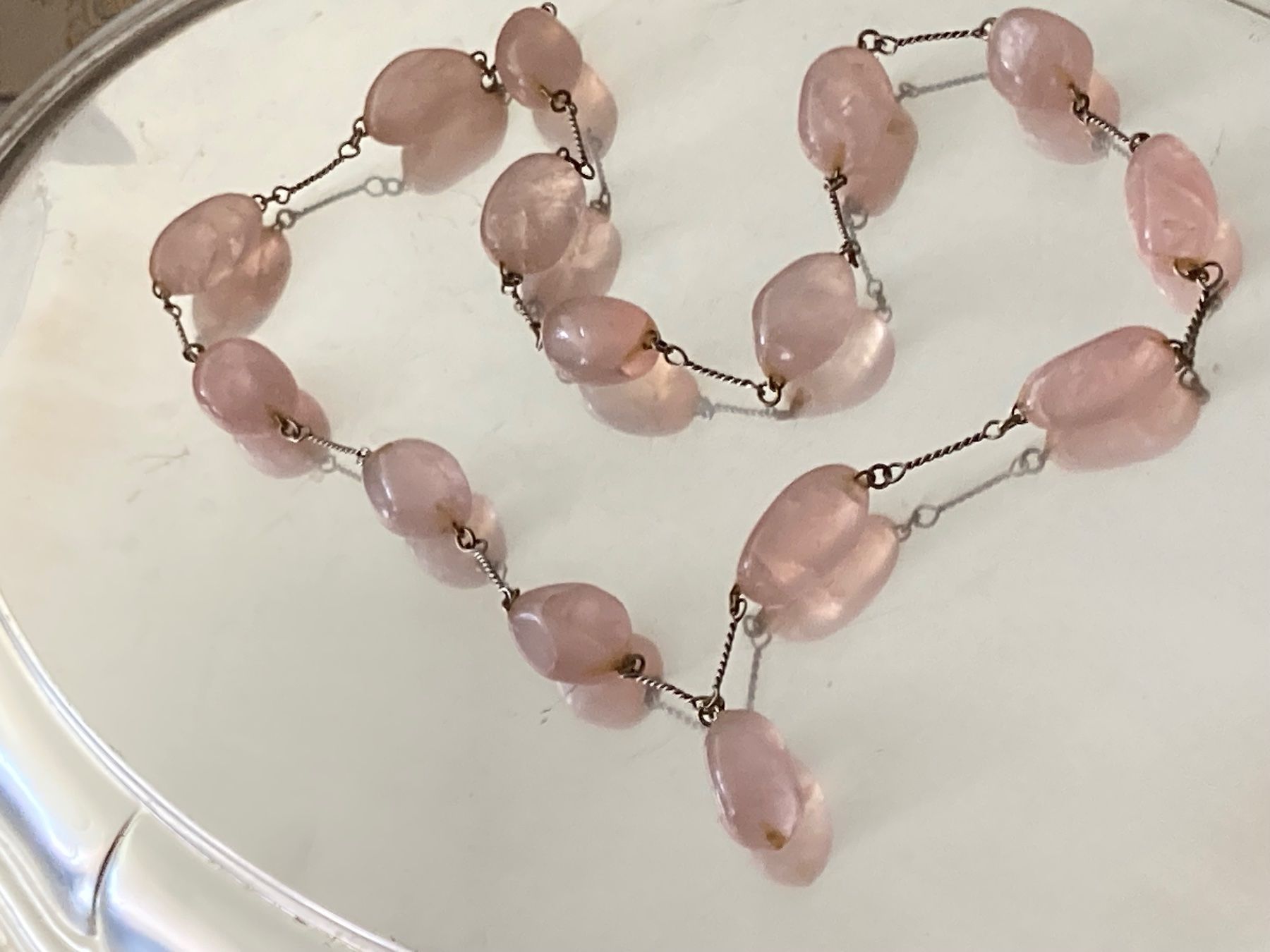 Colliers: Collier vintage en Quartz Rose – D'occasion à Marly par Antigona71 1