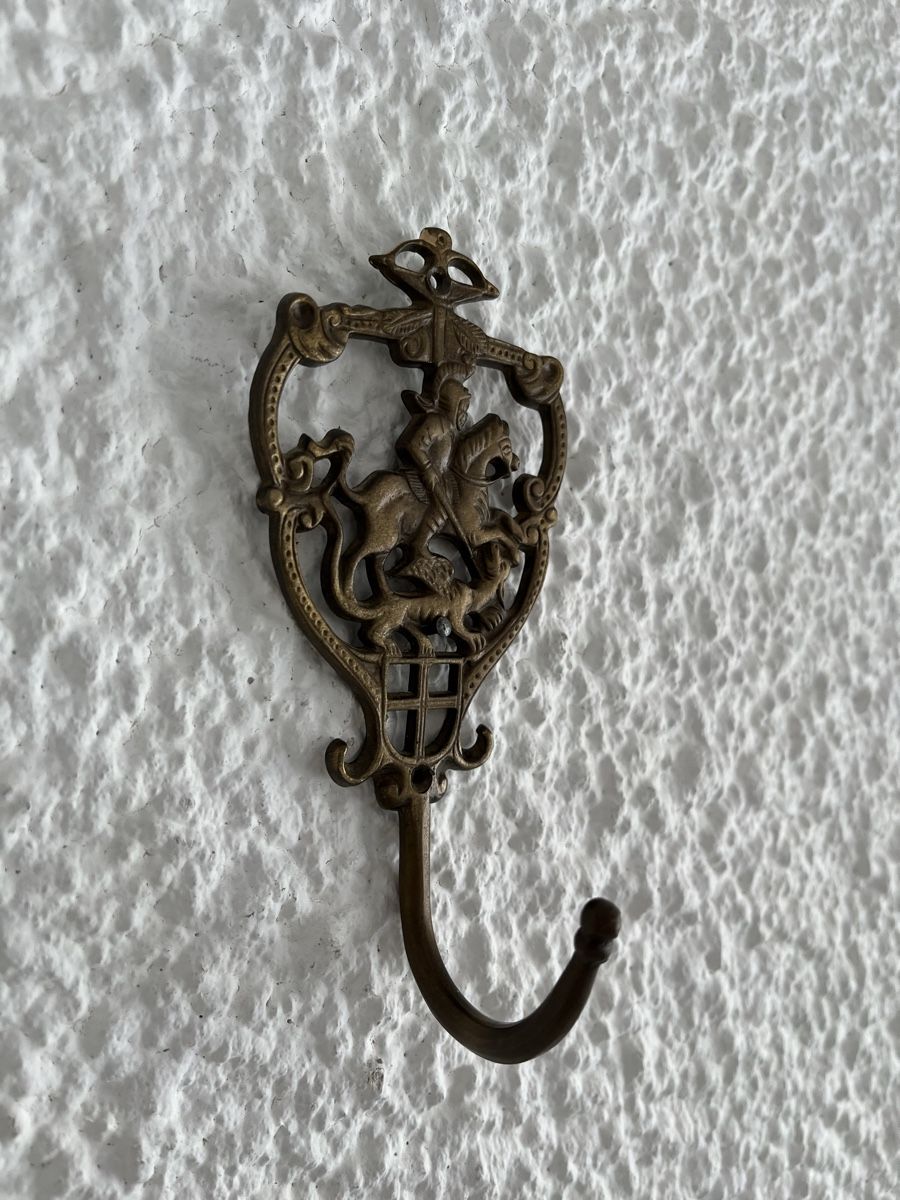 Ferramenta: alter Wandhaken aus Messing – Usato da Wetzikon ZH venduto da seli03 3