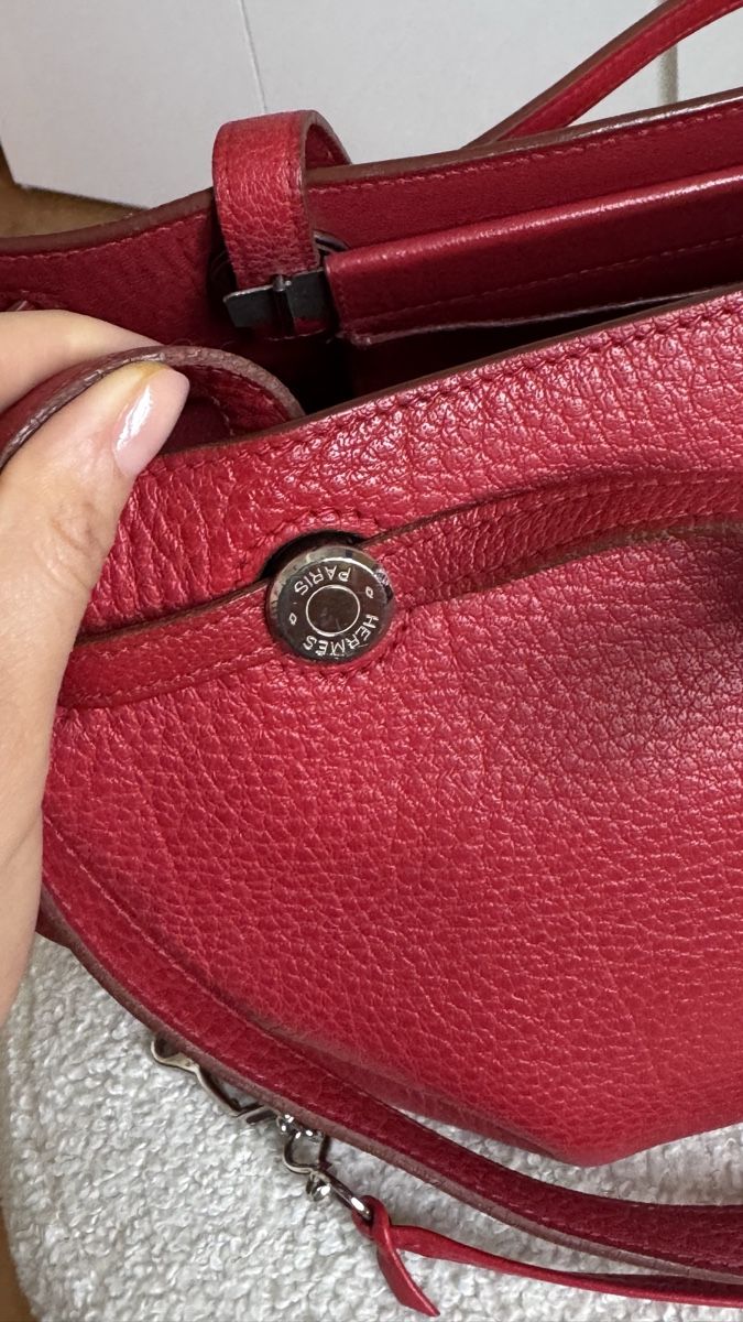 Hermès Borse da donna: Hermes red buffalo cabanas tote vintage – Usato da Genève venduto da val_5jbf 3