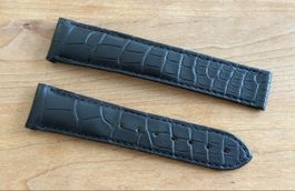 Original Vintage Omega 21mm Krokodil Lederarmband NEU