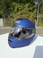 Motorradhelm SHOEI Neotec II blau +Hülle