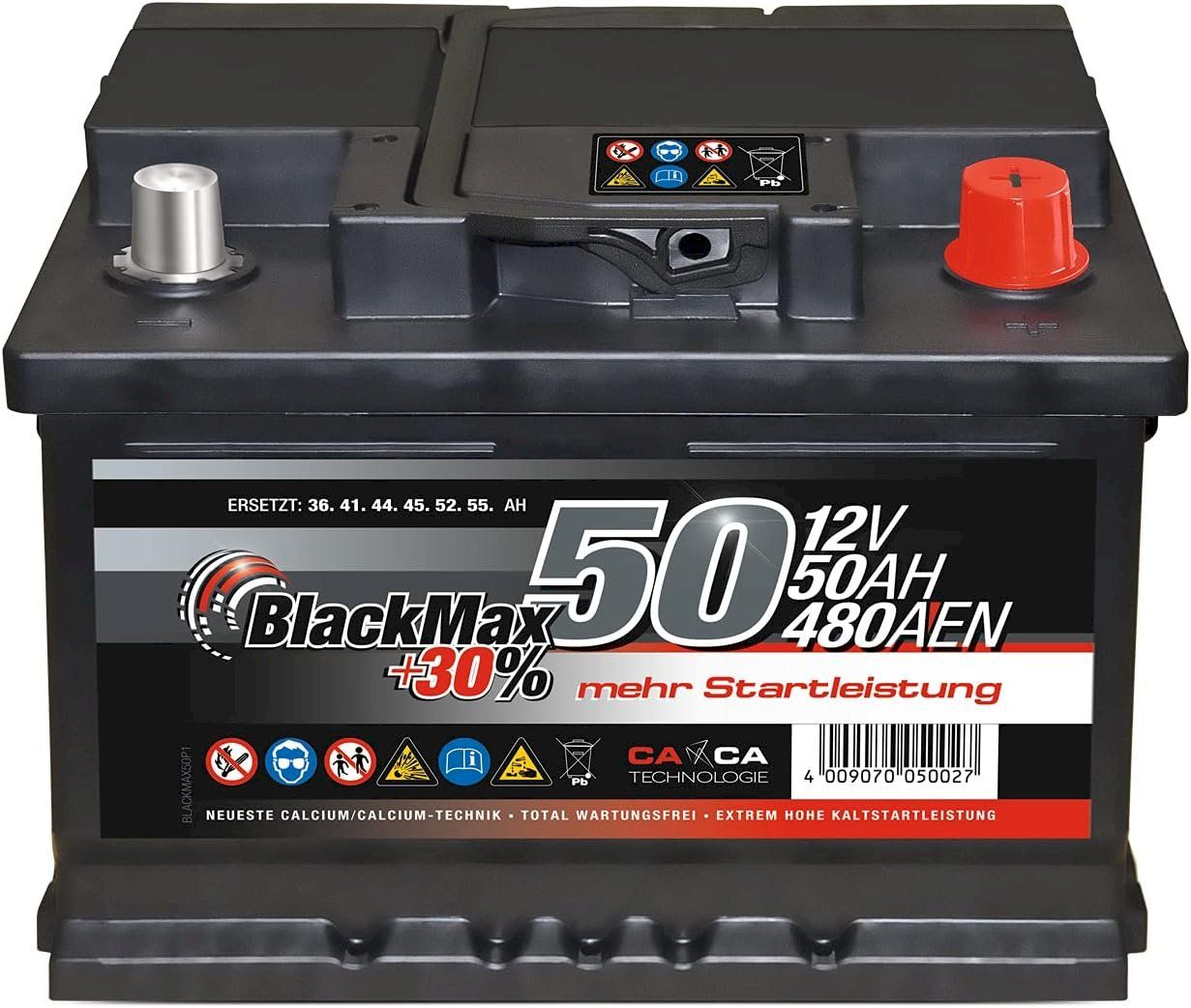 Batterien: BlackMax Autobatterie 12V 50Ah – Neu und originalverpackt aus Bottighofen von zaap