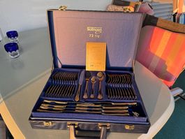 Besteck Set Solingen 72-teilig noch ungebraucht vergoldet