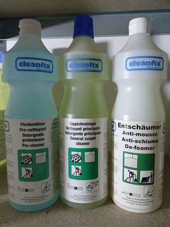 Cleanfix Teppichreiniger-Set, Fleckenlösser, Entschäumer