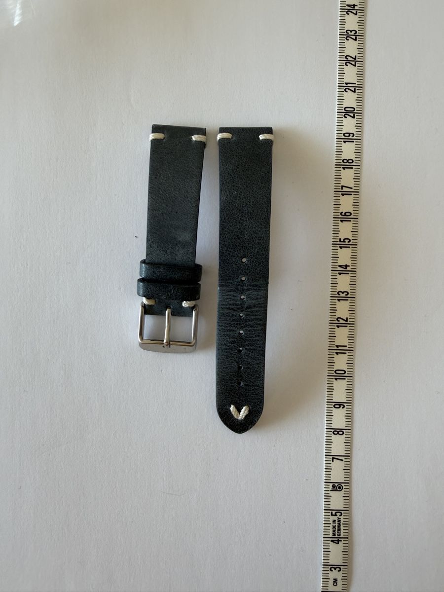 Orologi: Blue leather watch strap 20mm – Usato da Genève venduto da gau_6t8p 1