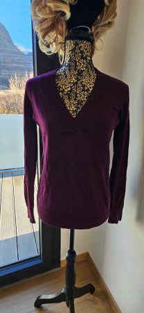Pull bordeaux en Cashmere - Bordeaux