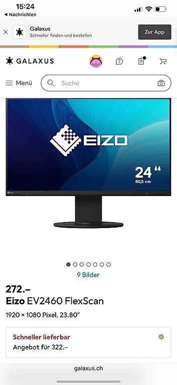 Monitore: Bildschirm 24 Zoll EIZO EV2460 FlexScan – Gebraucht aus Zürich von MarySue 1