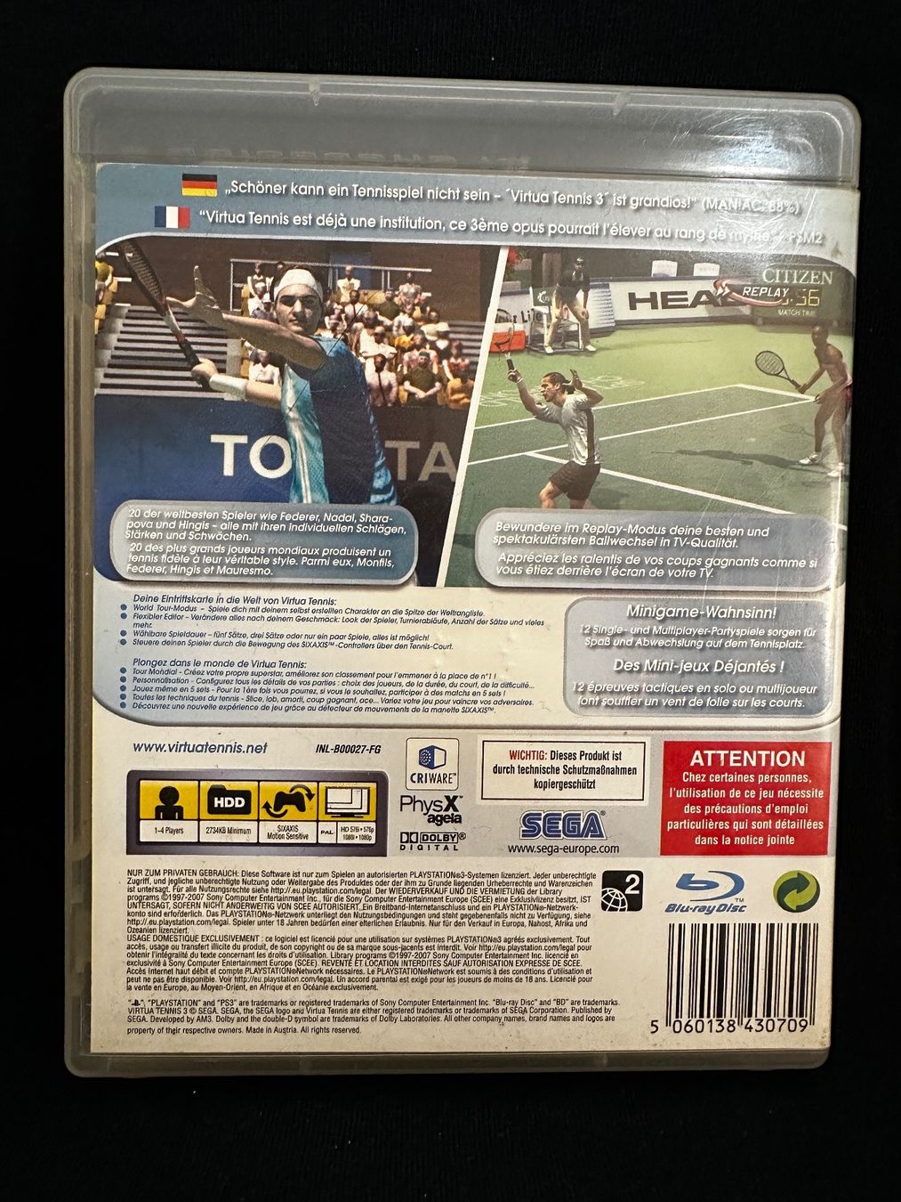 Sega Giochi: Virtua Tennis 3 I PS3 I ab CHF 1.- – Usato da Küssnacht am Rigi venduto da Bionicmax 2