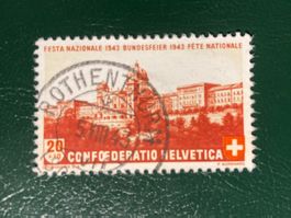 Schweiz 1943 Pro Patria 20 Vollstempel ROTHENTHURM 5.VIII.43