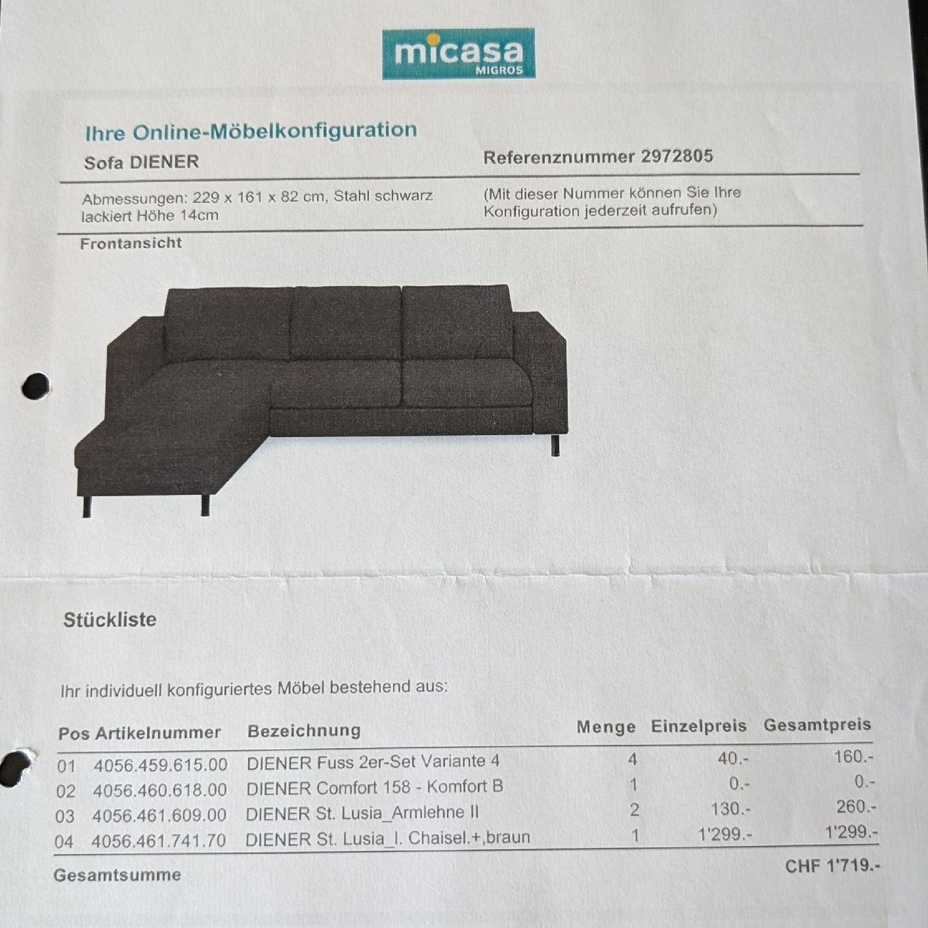 Micasa Sofas: 3er Sofa Diener Micasa – Gebraucht aus Bern von Hno1815 3