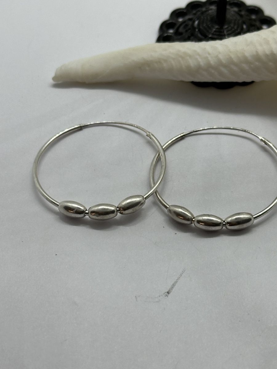 Orecchini pendenti & Orecchini a lobo: 4 cm grosse Sterlingsilber Creolen – Nuovo e nell'imballaggio originale da Niederglatt ZH venduto da Silberschmuck-design 2
