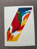 Orig. Piero Dorazio, Litographie, Handsigniert, 1973, Erker